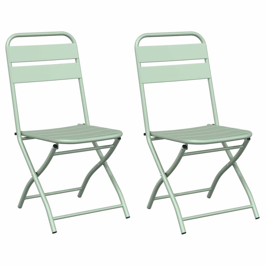 Prolenta Premium - Chaises de jardin acier vert 42 x 52 x 82 cm - Prolenta premium p379.3 - Image 1