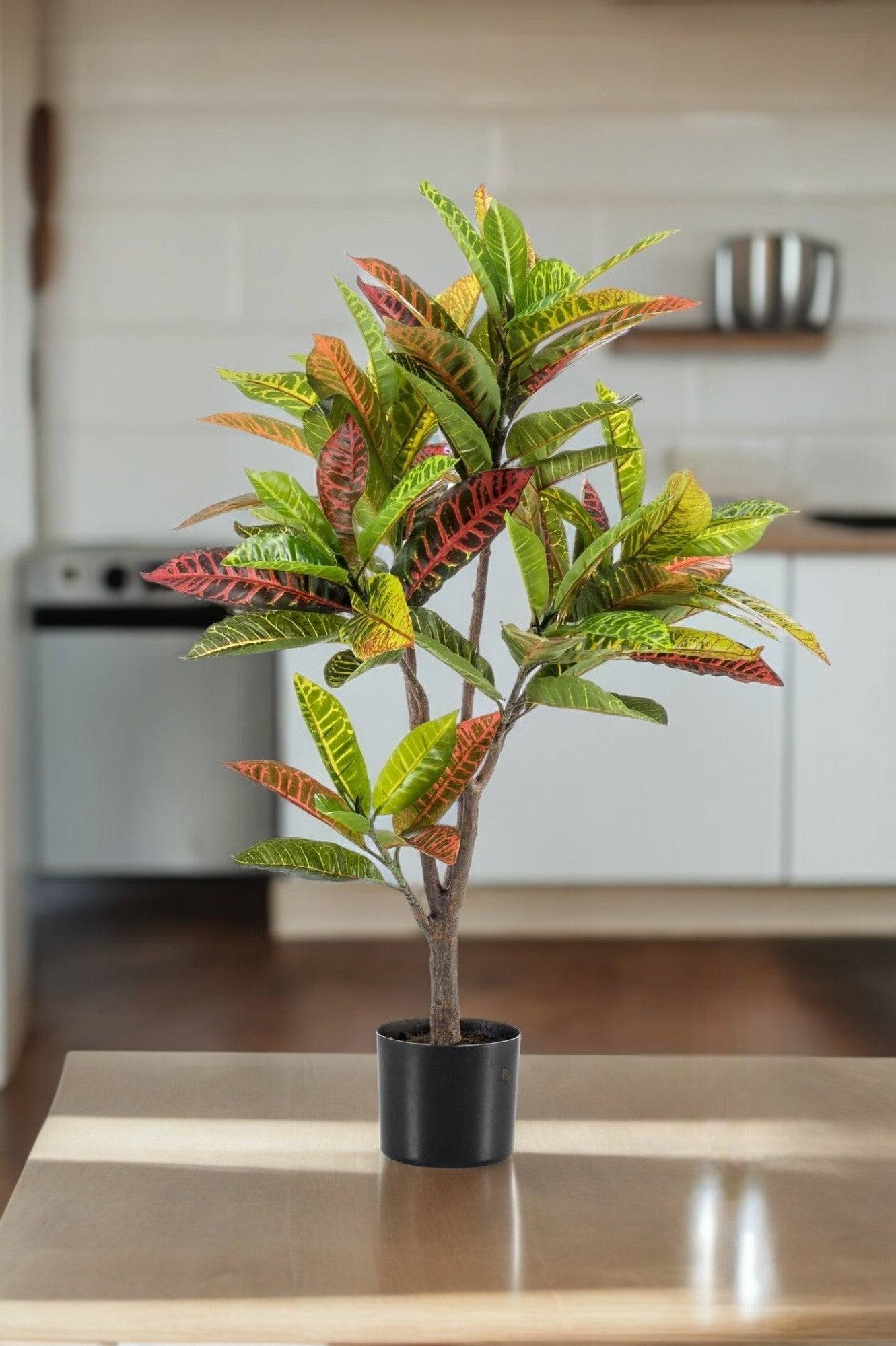 La Green Touch - Croton Codiaeum plante artificielle - h110cm, Ø12cm- La Green Touch - Imagen 1