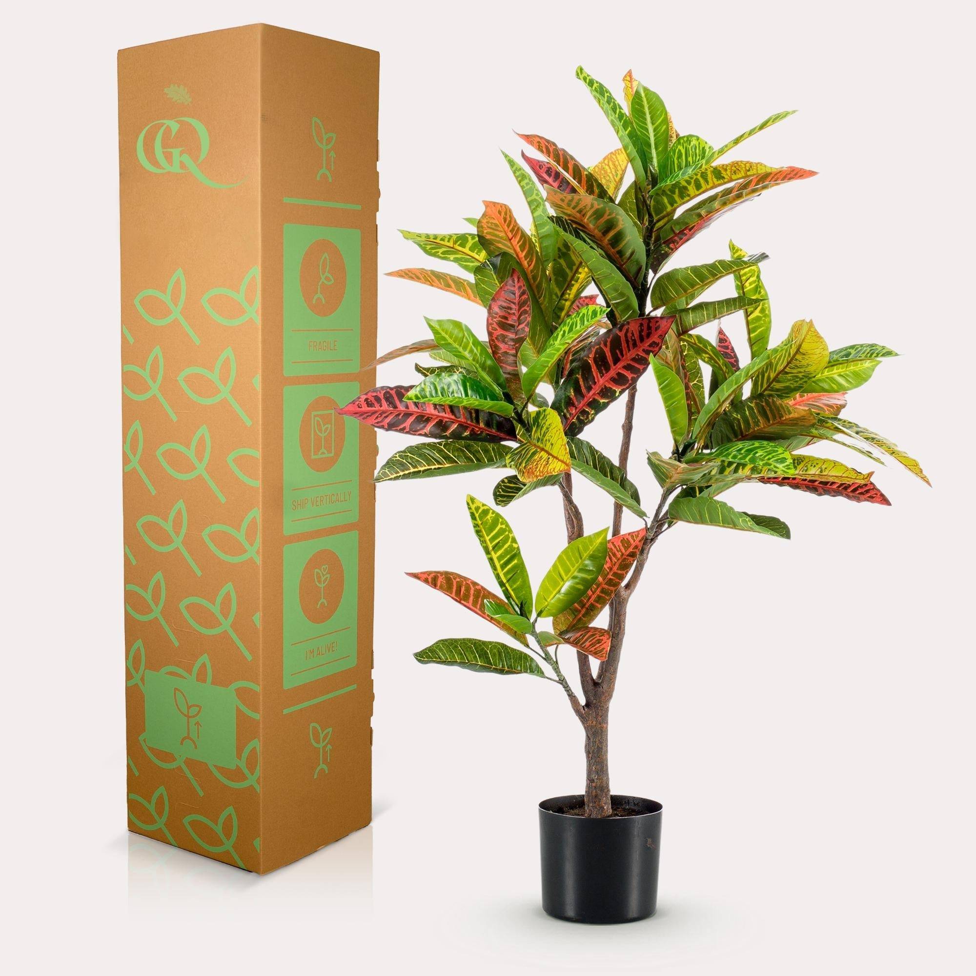 La Green Touch - Croton Codiaeum plante artificielle - h110cm, Ø12cm- La Green Touch - Imagen 3