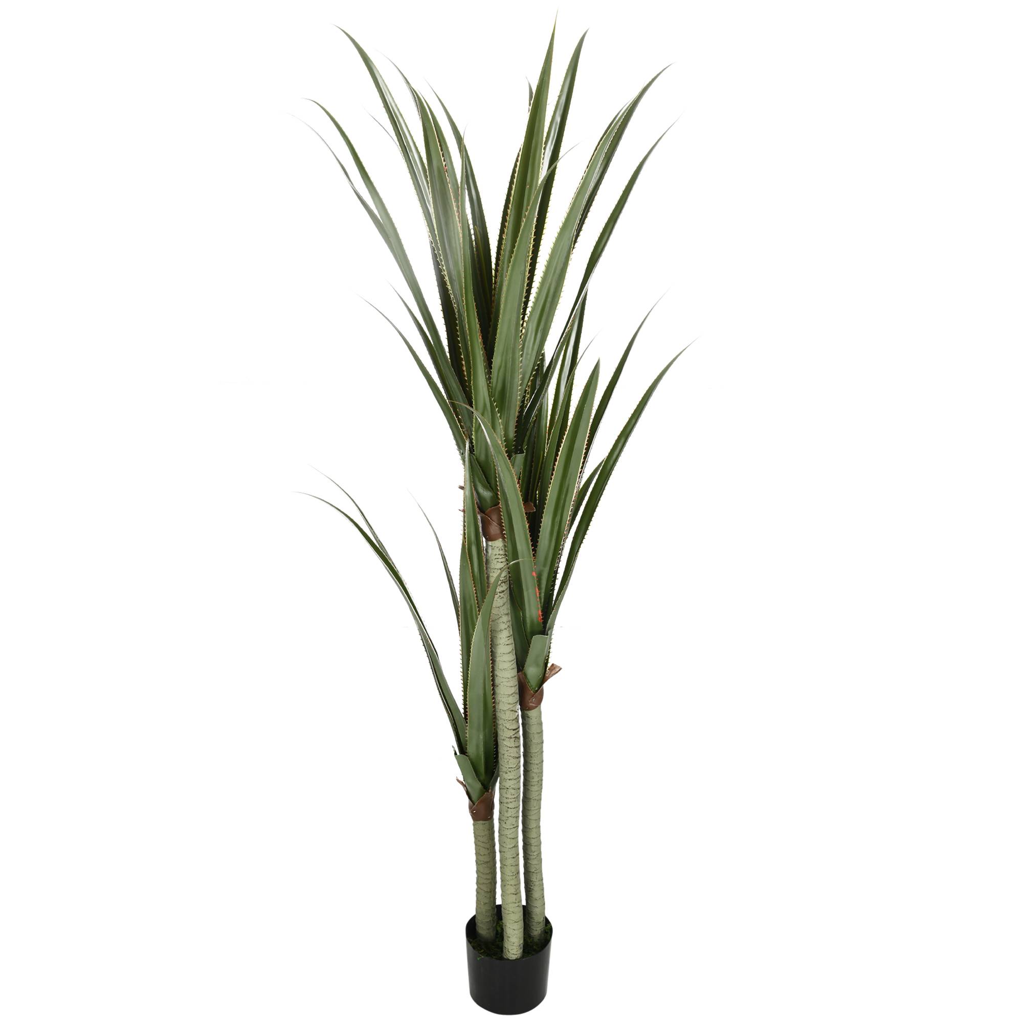 Yucca Artificiel Géant PEVA et Bambou Maison Bureau Végétalisation Sans Effort 190cm Vert - ComfortXL Outdoor Living - Image 2