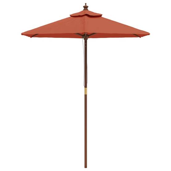 PANGIVO - Parasol de jardin avec mât en bois terre cuite 196 x 231 cm - PANGIVO - Image 3