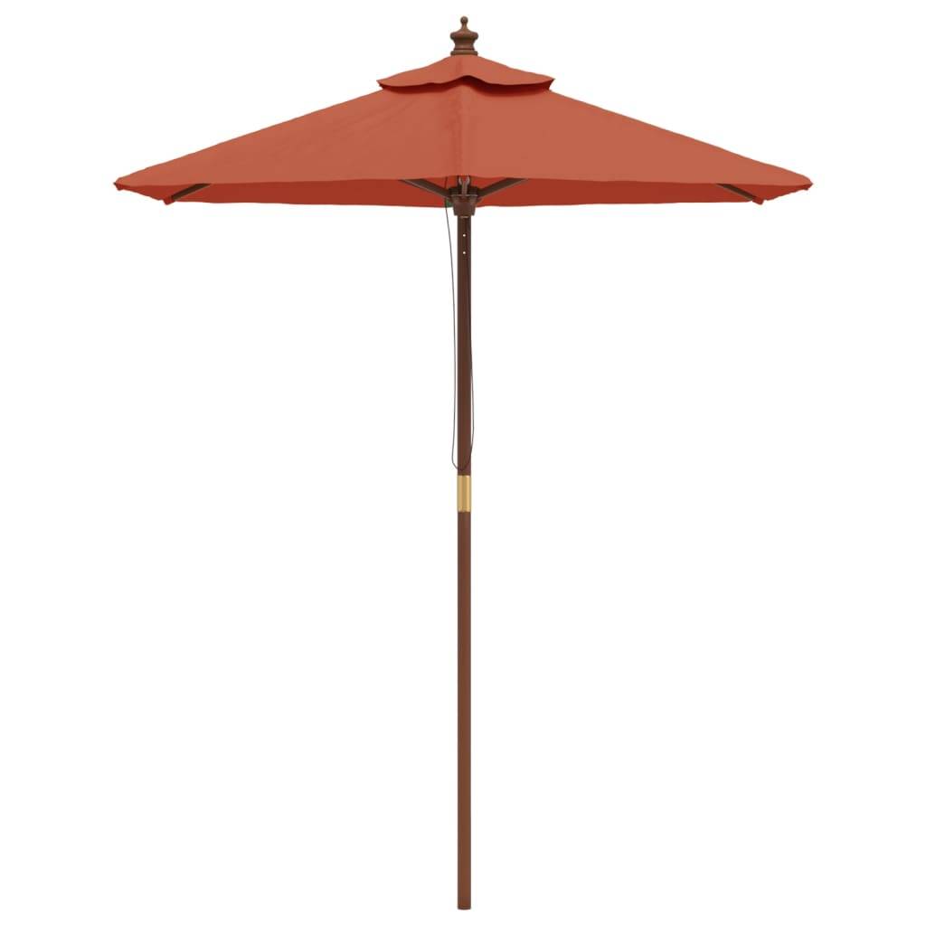 PANGIVO - Parasol de jardin avec mât en bois terre cuite 196 x 231 cm - PANGIVO - Image 3