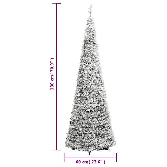 ComfortXL - Sapin de Noël Artificiel Escamotable Floconné Pré-éclairé 150 LED 180 cm – ComfortXL Outdoor Living - Image 9