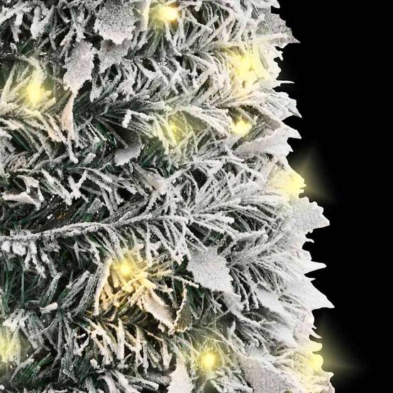 ComfortXL - Sapin de Noël Artificiel Escamotable Floconné Pré-éclairé 150 LED 180 cm – ComfortXL Outdoor Living - Image 4