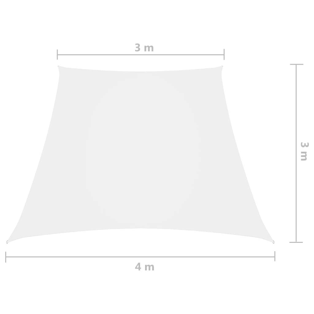 Helloshop26 - Voile toile d'ombrage parasol tissu oxford trapèze 3/4 x 3 m blanc - Imagen 5