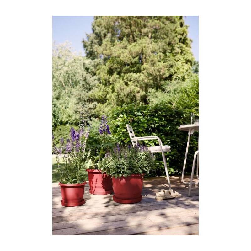 Elho - Pot De Fleurs - Elho - Amiga Rond 40 - Rouge - ø 39 X H 29 Cm - Extérieur - 100% Recyclé - Image 2