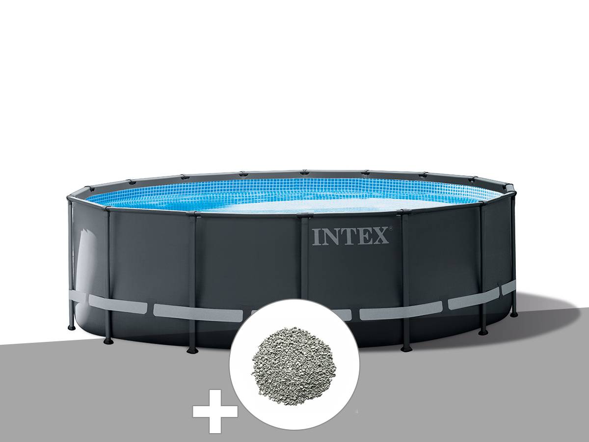 Kit piscine tubulaire Intex Ultra XTR Frame ronde 4,88 x 1,22 m + 20 kg de zéolite - Image 2