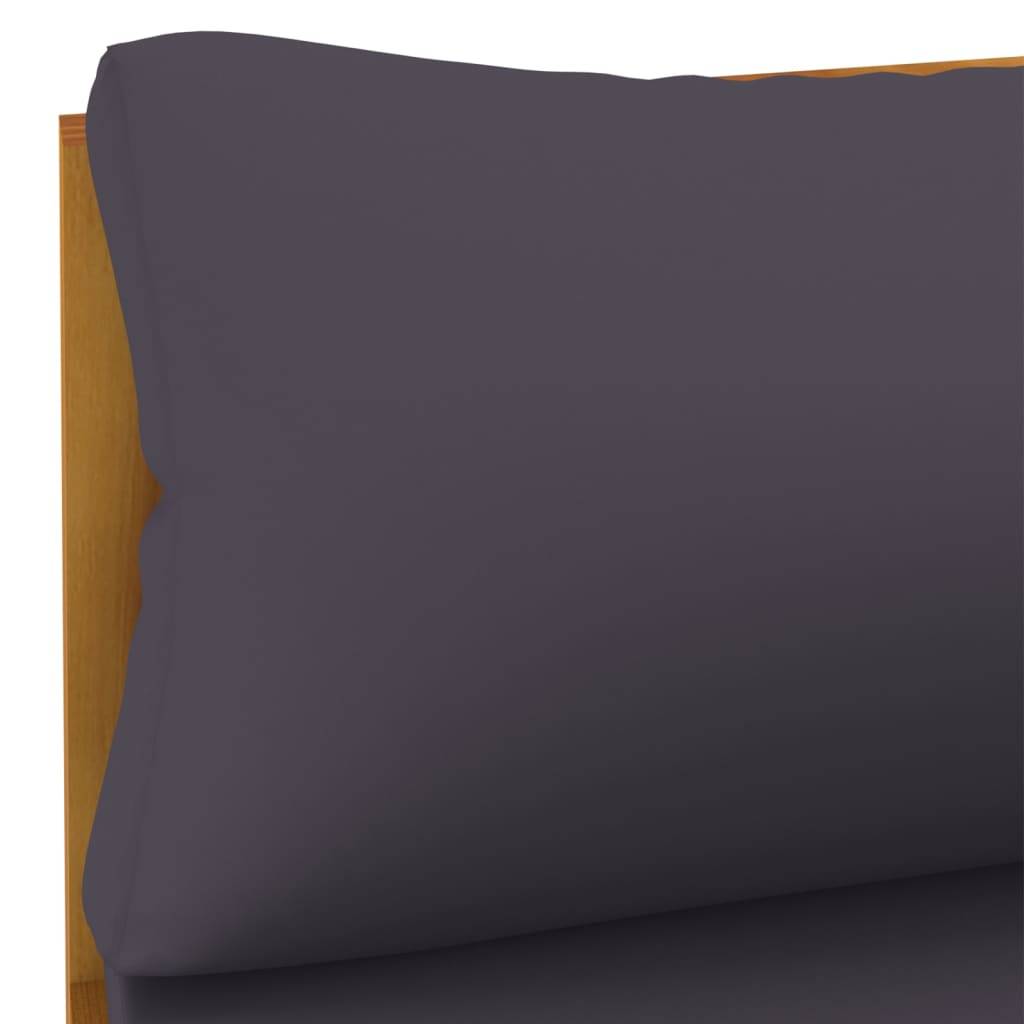 Helloshop26 - Salon de jardin meuble d'extérieur ensemble de mobilier 7 pièces avec coussin bois d'acacia solide - Imagen 7