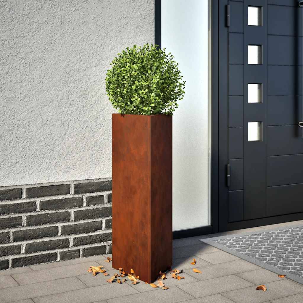 Jardinières 2 pcs acier brun 30 x 26 x 75 cm - PANGIVO