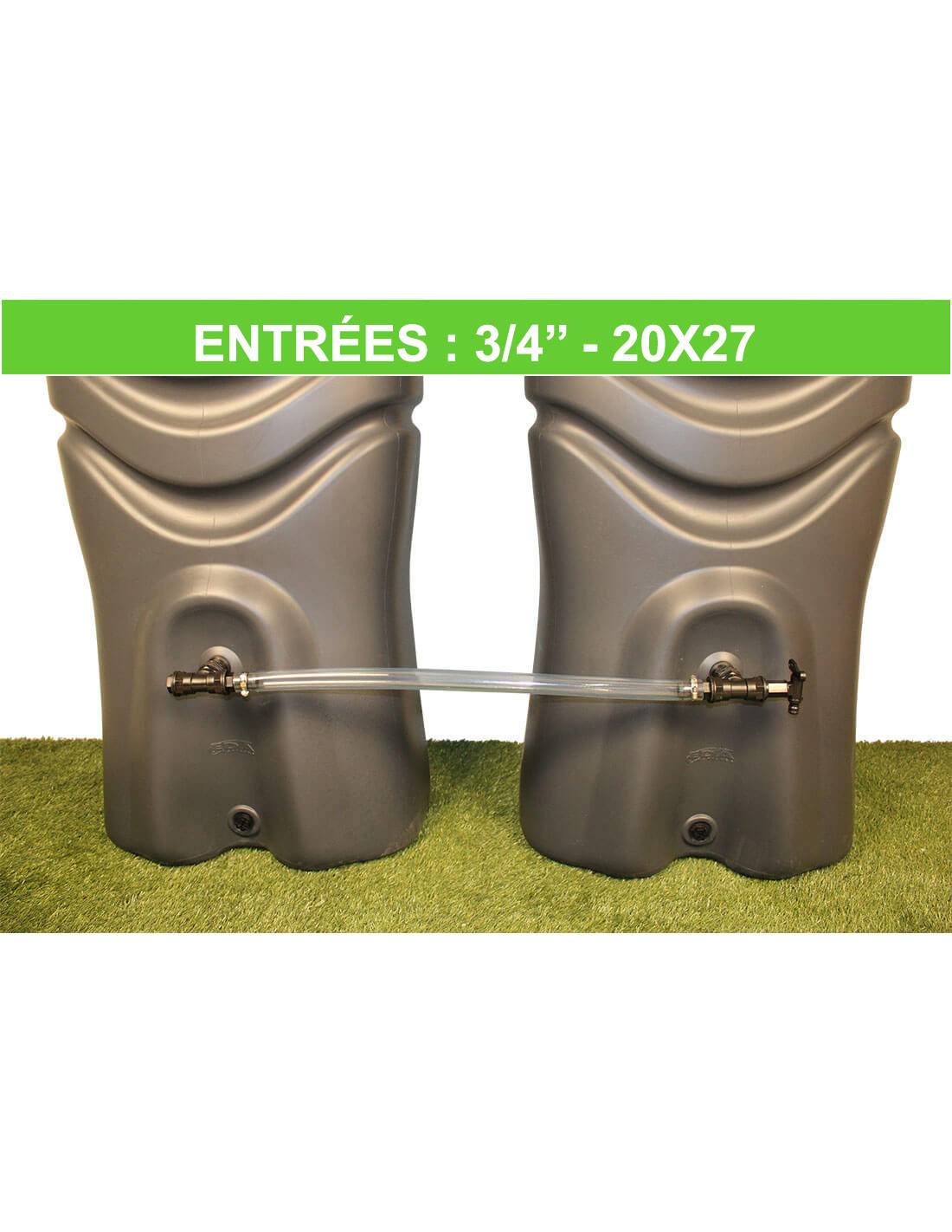 Kit de raccordement souple pour récupérateurs d'eau de pluie (filetage 3/4'' - 20x27) - Imagen 1