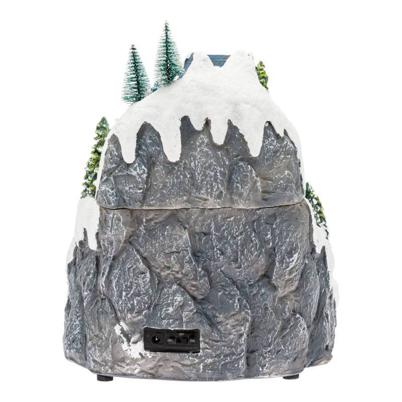Lotti - Village de Noel animé à LED avec montagne Enneigé Petit Train Sapin de Noël et Père Noël H31cm Lotti - Imagen 8