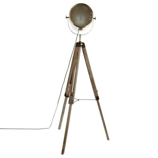 Lampadaire métal et bois Ebor bronze Atmosphera - Image 1
