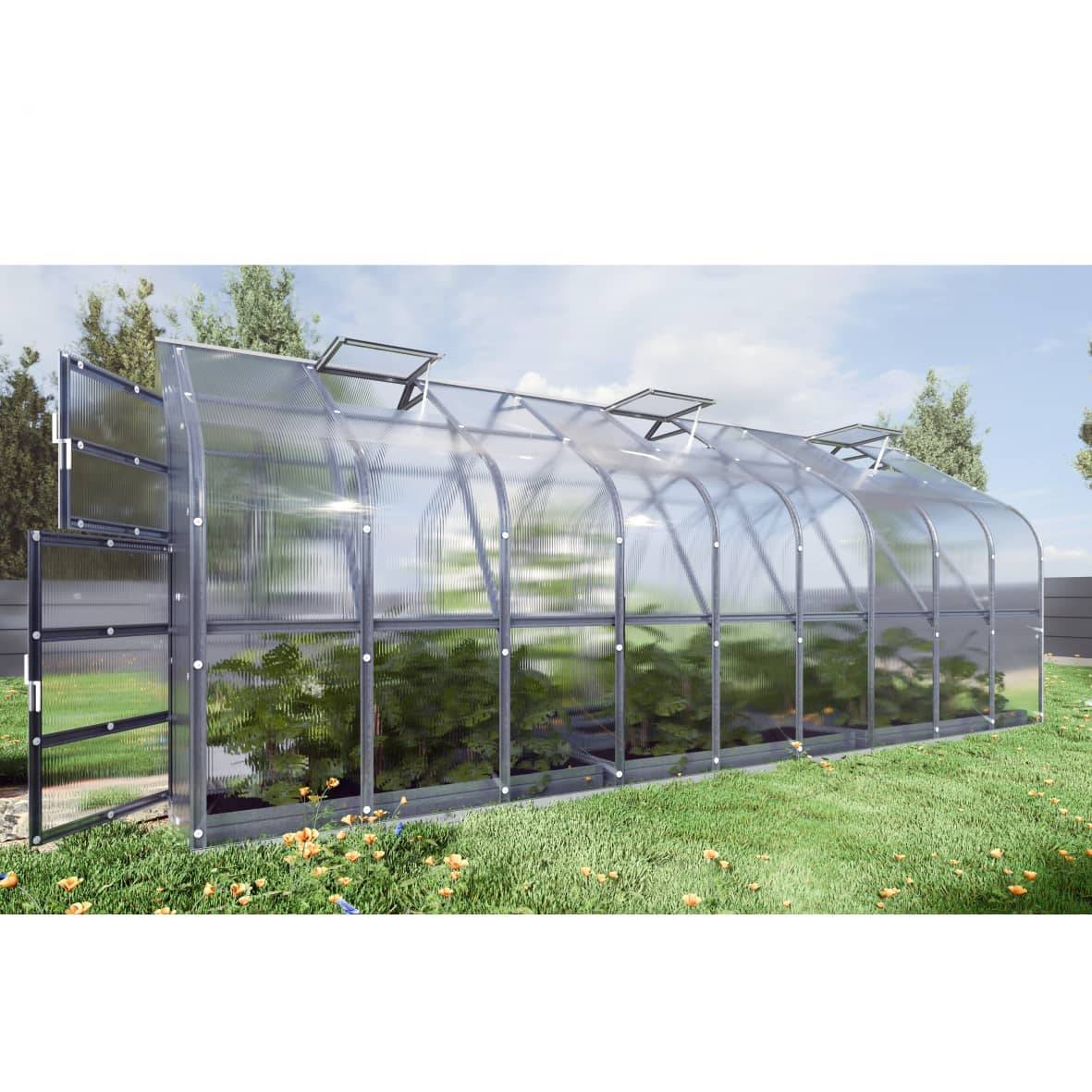 KLASIKA GREENHOUSES - Fenêtre de toit automatique pour serre KLASIKA DROP – 48 × 69 cm, ouvre-fenêtre UNIVERSAL, polycarbonate 6 mm - Image 3