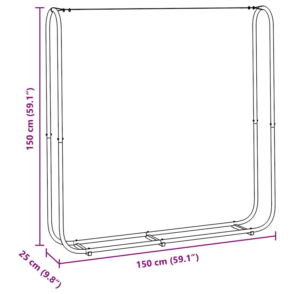 Abri-bûches extérieur acier galvanisé grande capacité pour jardin 150x25x150 cm Argenté - ComfortXL Outdoor Living - Image 8