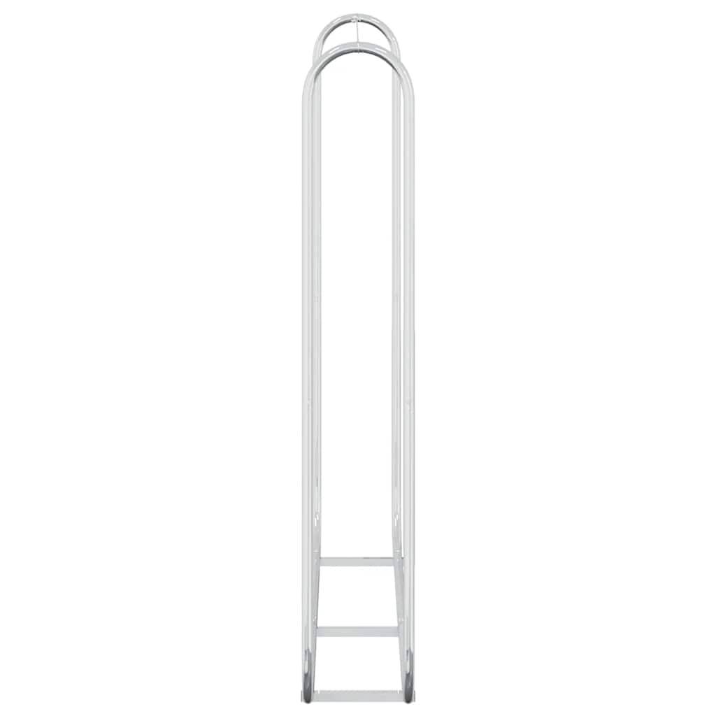 Abri-bûches extérieur acier galvanisé grande capacité pour jardin 150x25x150 cm Argenté - ComfortXL Outdoor Living - Image 5