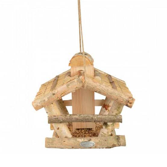 Esschert Design - Mangeoire silo oiseaux en bouleau - Esschert Design