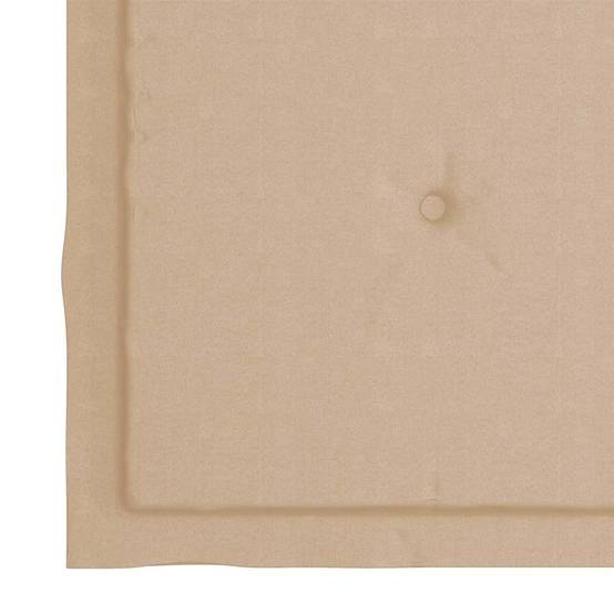 Chaises de jardin empilables Teck solide avec coussins beige 60 x 57.5 x 90 cm - PANGIVO - Image 10