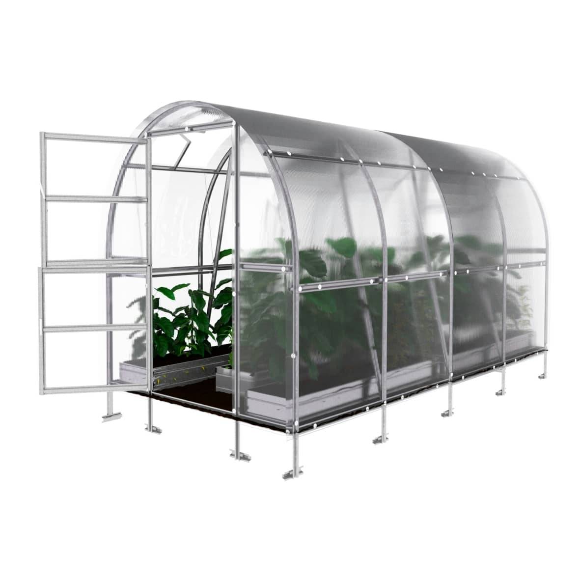 KLASIKA GREENHOUSES - Serre KLASIKA SLIM 2 x 4 m (8 m²) , 4 mm avec revêtement en polycarbonate - Image 4