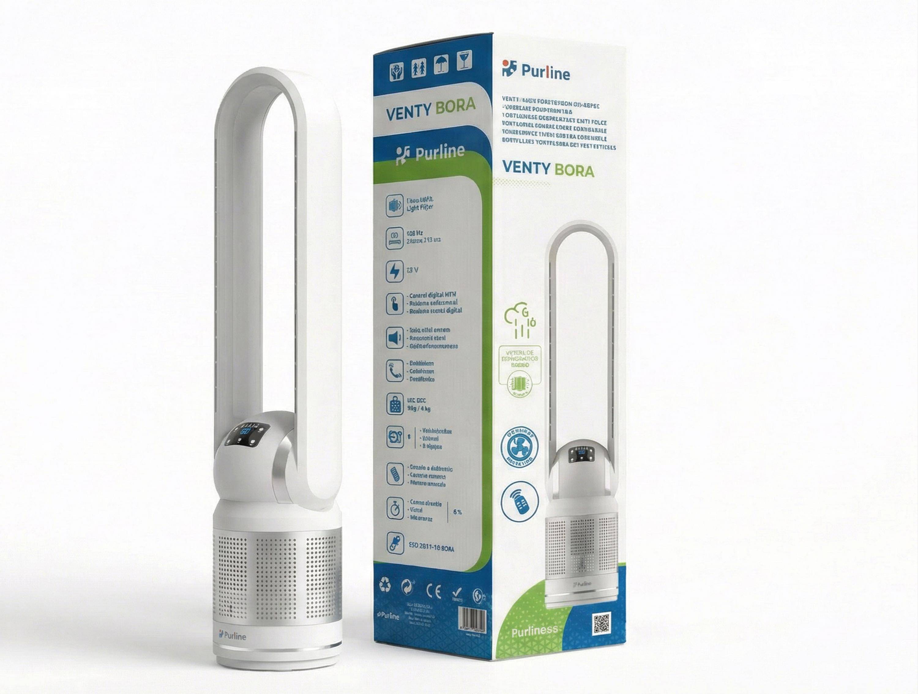 Purline - Ventilateur purificateur sans pales avec oscillation et 8 vitesses - Purline - Image 4
