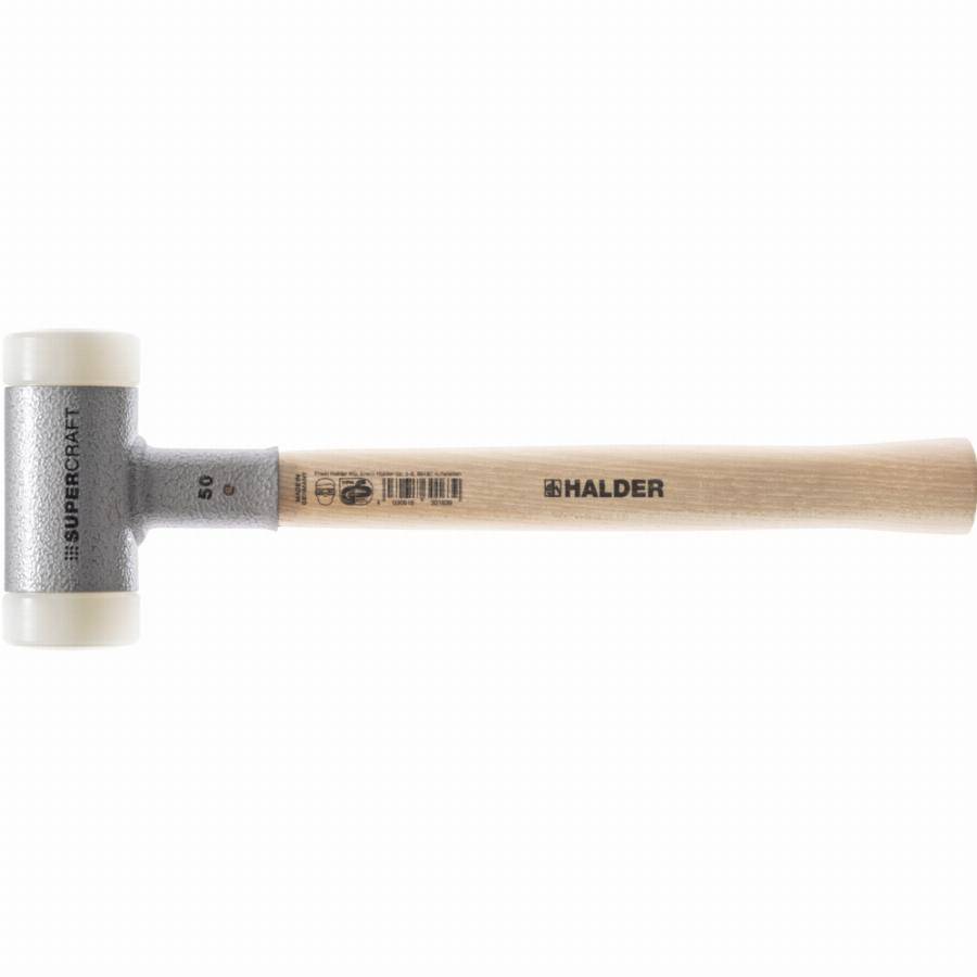 Maillet SUPERCRAFT, avec manche, vernis, en Hickory réduisant les vibrations, ergonomique - D=50 mm - 3366.050