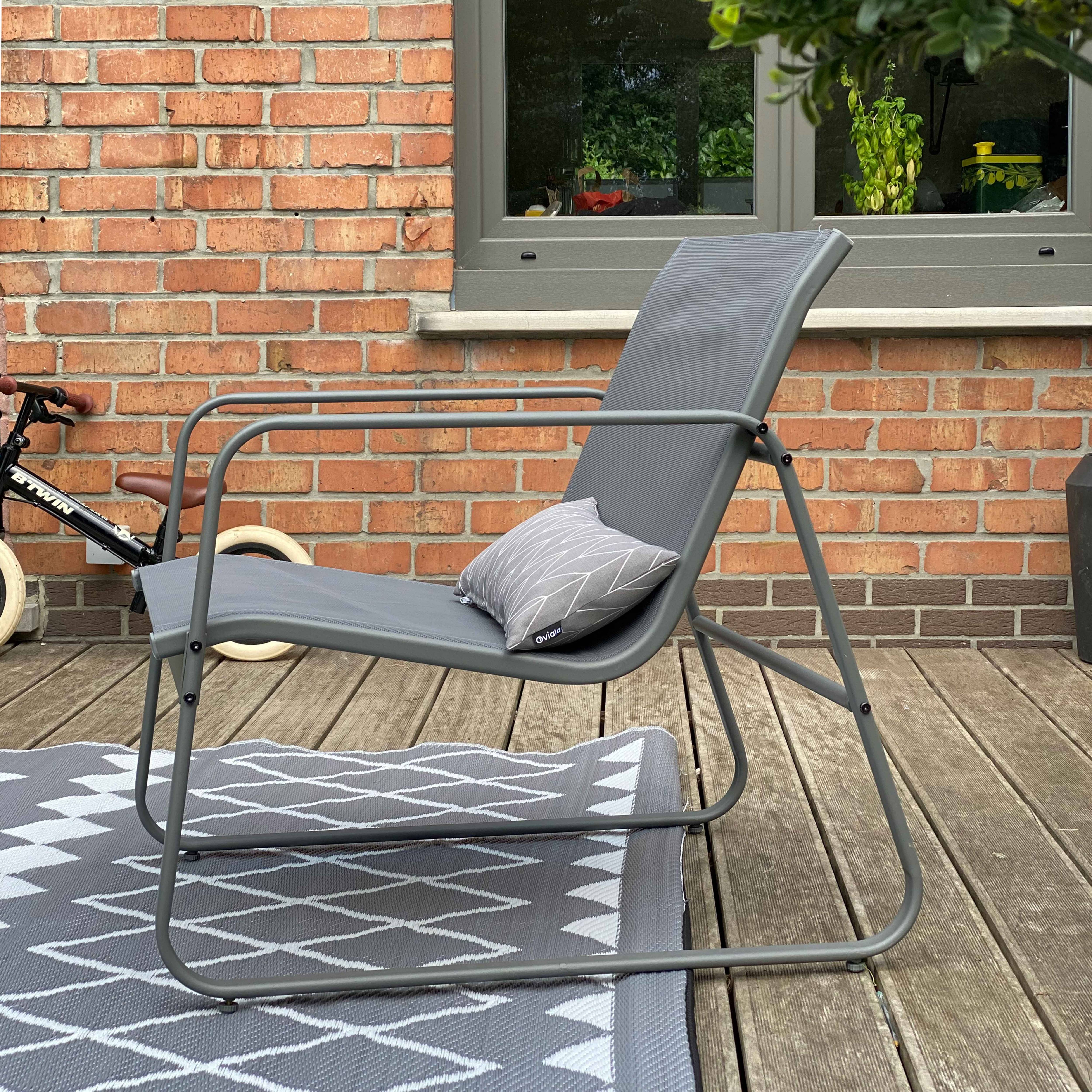 Oviala - Tapis d'extérieur en polypropylène recyclé gris 180 x 120 cm Solys - Oviala - Imagen 6