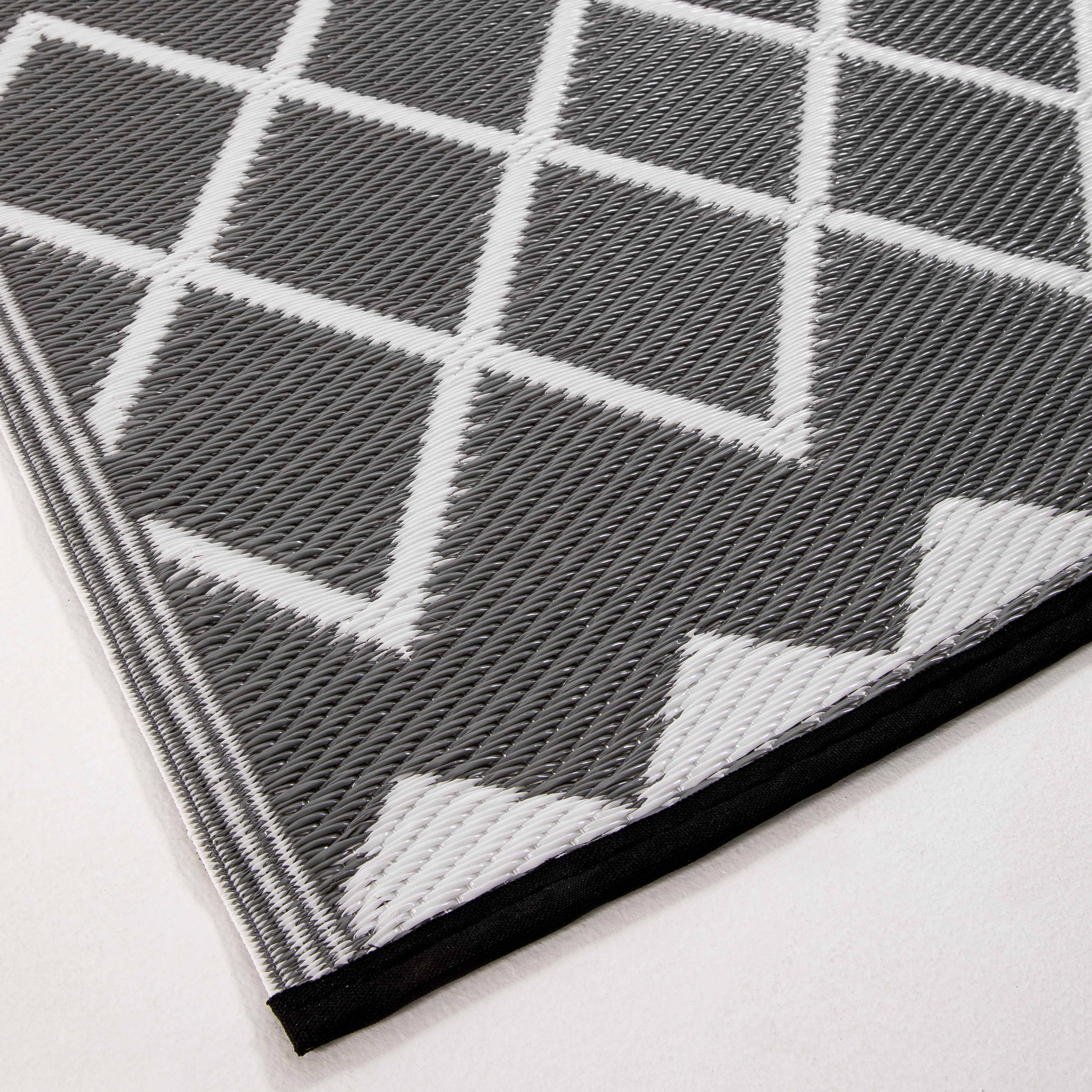 Oviala - Tapis d'extérieur en polypropylène recyclé gris 180 x 120 cm Solys - Oviala - Imagen 4