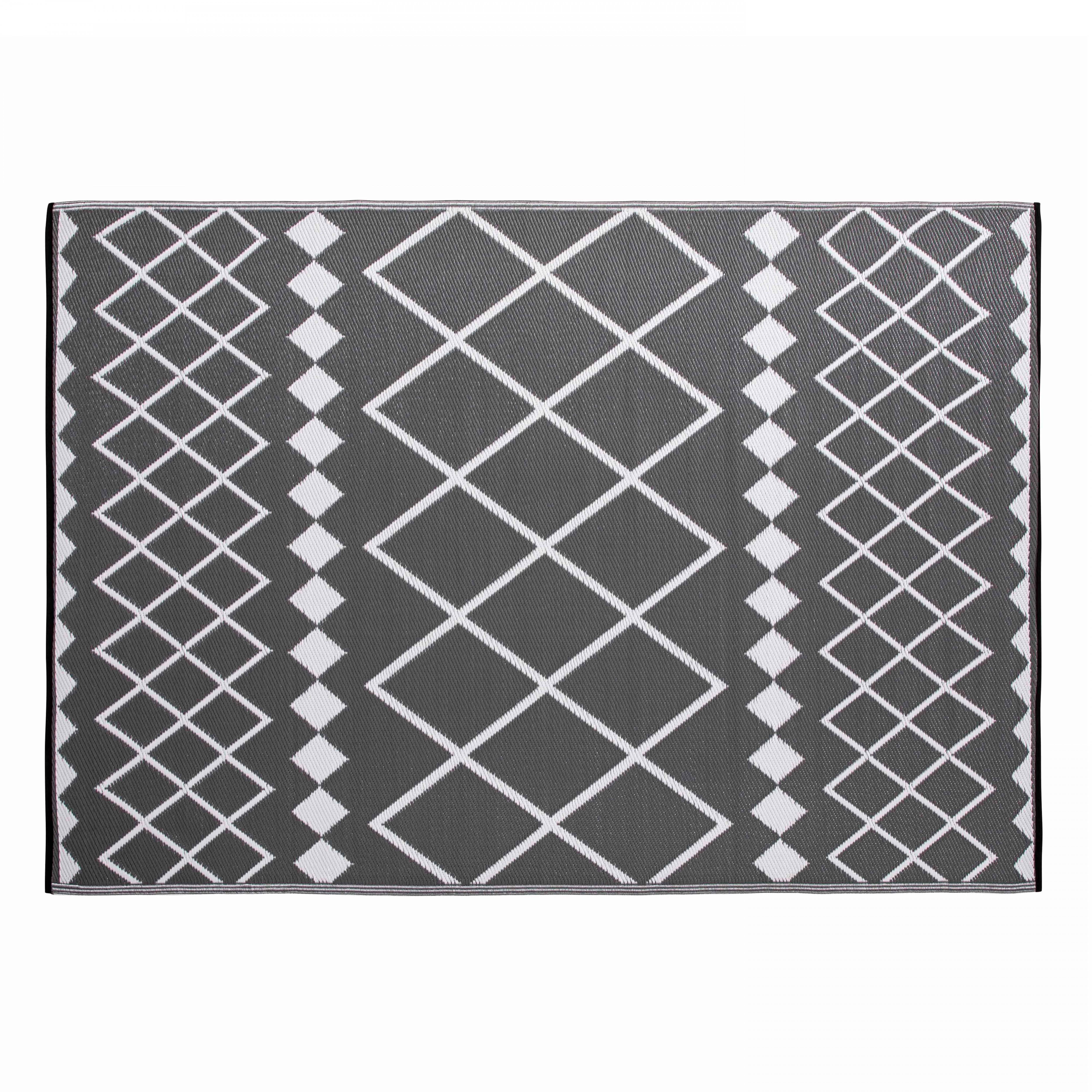 Oviala - Tapis d'extérieur en polypropylène recyclé gris 180 x 120 cm Solys - Oviala - Imagen 1