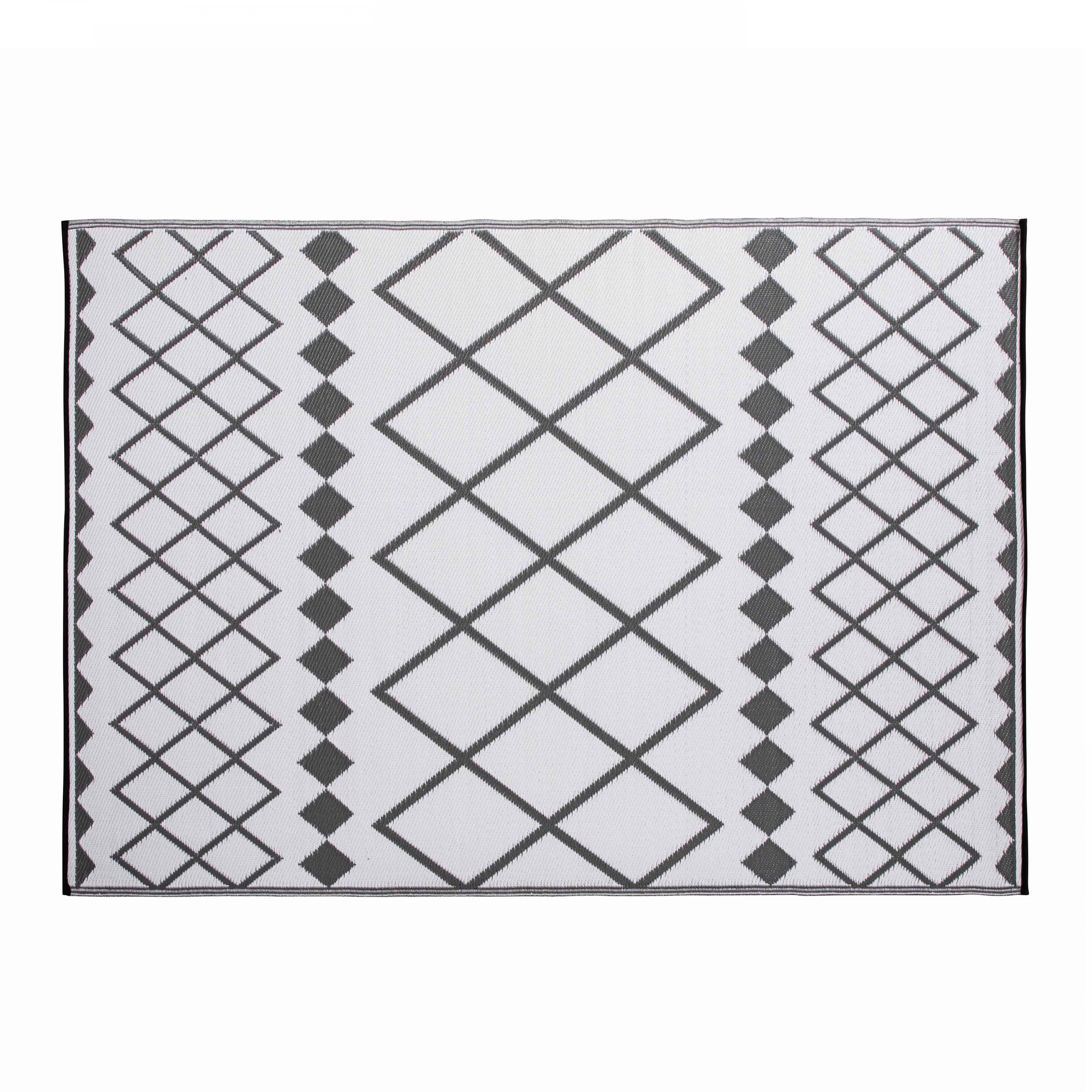 Oviala - Tapis d'extérieur en polypropylène recyclé gris 180 x 120 cm Solys - Oviala - Imagen 3