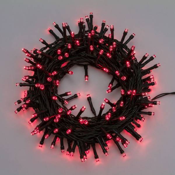 Lotti - Guirlande lumineuse rouge 12,5M 300 LED 8 jeux de lumière câble vert minuteur Lotti - Imagen 10