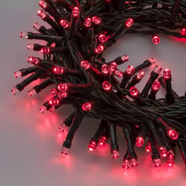 Lotti - Guirlande lumineuse rouge 12,5M 300 LED 8 jeux de lumière câble vert minuteur Lotti - Imagen 6
