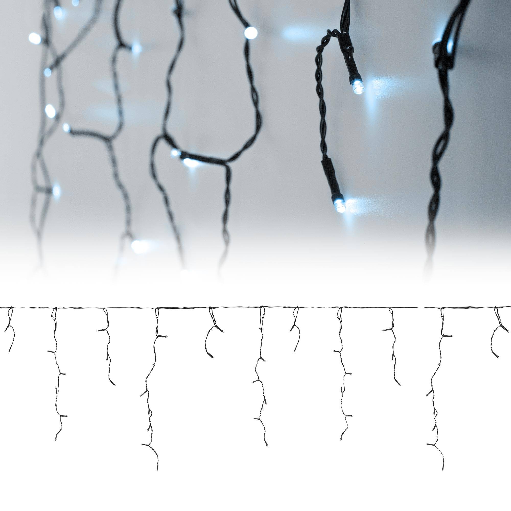 Ecd-Germany - Chaîne guirlande lumineuse à LED blanc froid 12m 360 ampoules IP44 déco Nöel - Imagen 3