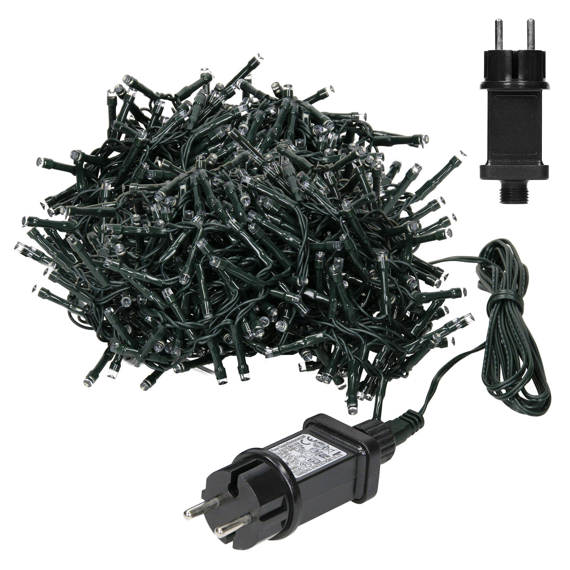 Ecd-Germany - Chaîne guirlande lumineuse à LED blanc froid 12m 360 ampoules IP44 déco Nöel - Imagen 4