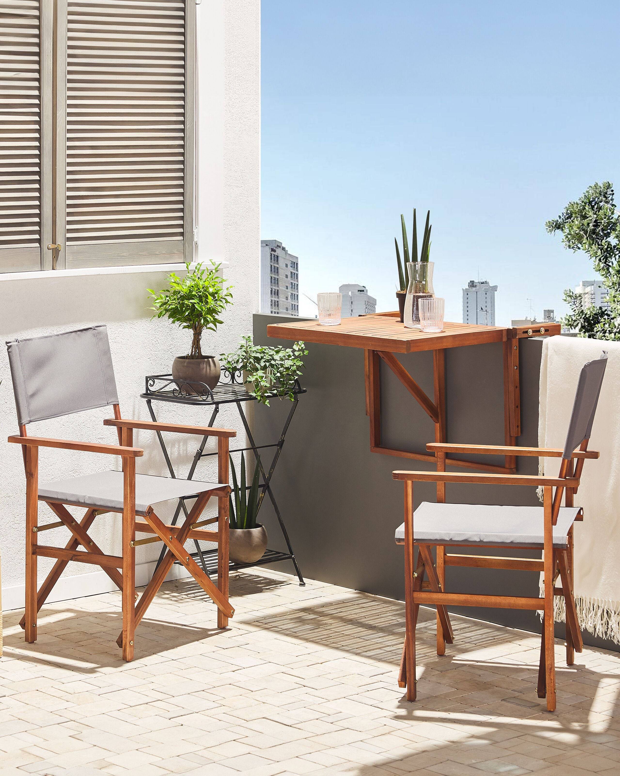 Beliani - Chaise de jardin Tissu Gris CINE - Beliani - Imagen 1
