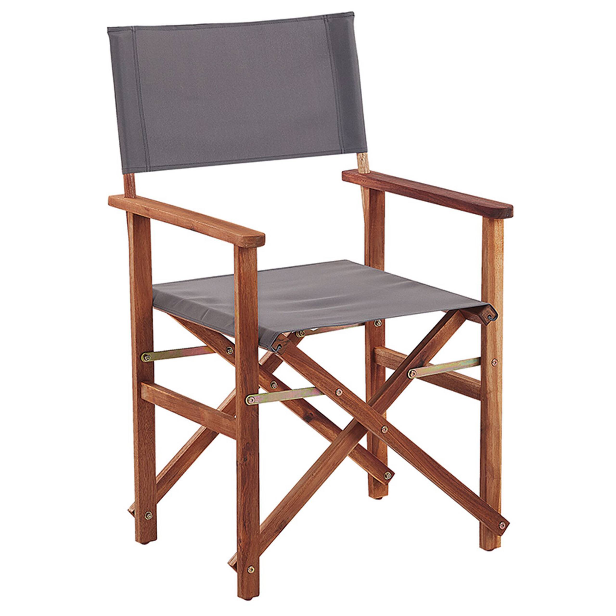 Beliani - Chaise de jardin Tissu Gris CINE - Beliani - Imagen 4
