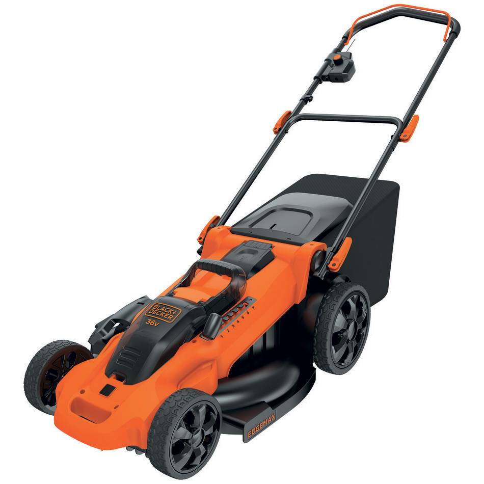 BLACK+DECKER Tondeuse sans fil - 36 V - 2 x 2 Ah - 48 cm - 7 hauteurs réglables de 38 à 100 mm - 2 batteries - Image 1
