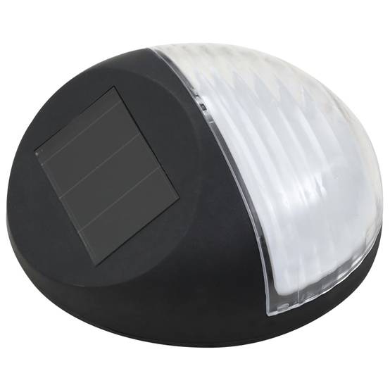 Lampe d'extérieur - Lampe de jardins solaires murales à LED 24 pcs Rond Noir - Image 3