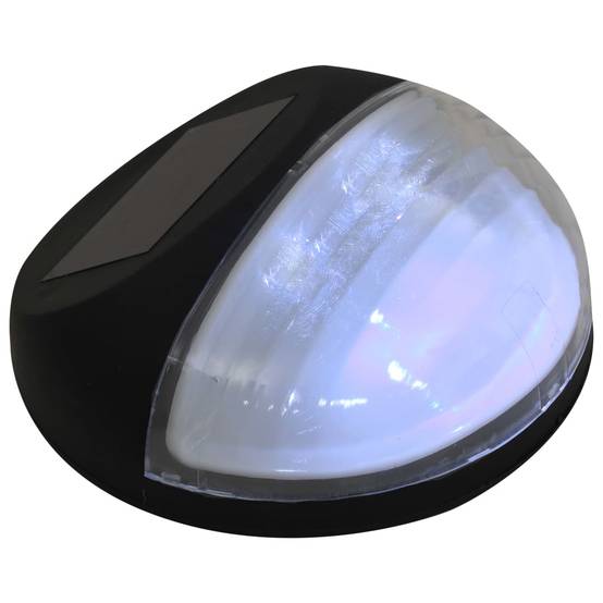 Lampe d'extérieur - Lampe de jardins solaires murales à LED 24 pcs Rond Noir - Image 6