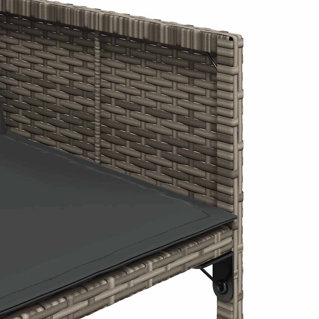 ComfortXL - Salon de Jardin Encastrable 14 Places, Mobilier en Résine Tressée Grise et Bois d'Acacia, Rangement Malin – ComfortXL Outdoor Living - Image 6