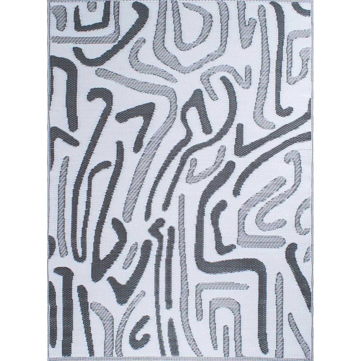Jardindeco - Tapis extérieur en polypropylène Spargi 1741 noir 120 x 160 cm - Imagen 1
