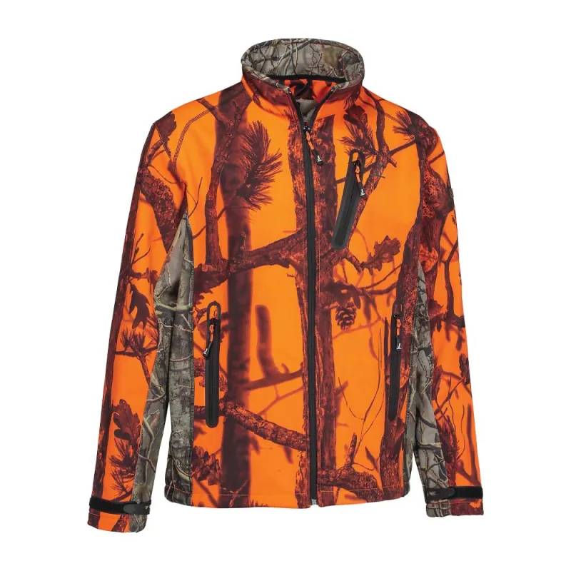 Blouson enfant Softshell Ghostcamo 3 poches polyester 6 à 16 ans Percussion