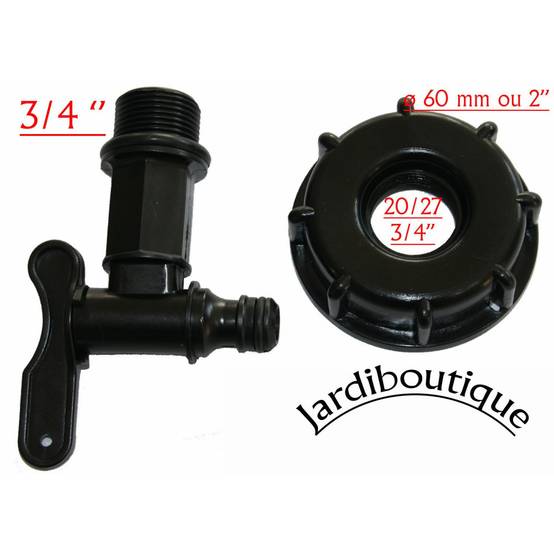 Fitt - Raccord S60x6 avec Robinet et Embout pour raccord Rapide - Image 4