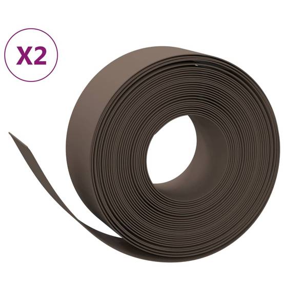 Bordure jardin polyéthylène aménagement extérieur séparation 10mx20cm brun - ComfortXL Outdoor Living - Image 2