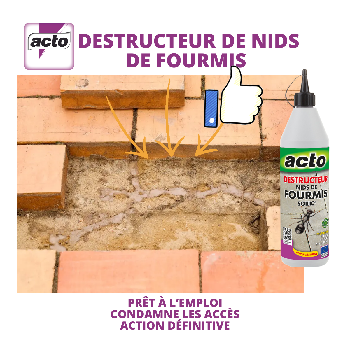 Acto - ACTO Destructeur de Nids de Fourmis : L'Allié Idéal Contre les Infestations - Imagen 3