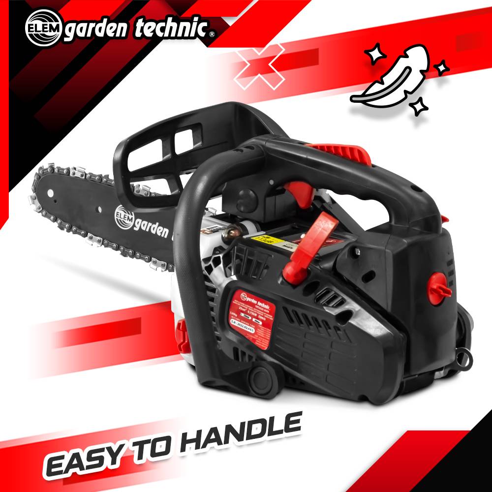 Elem Garden Technic - Elagueuse thermique 25cc - guide 25cm - 2 temps - Livrée avec 2 chaînes - Elem Garden - Image 4