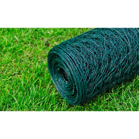 PANGIVO - Grillage à poule avec revêtement en PVC vert 25 x 0,5 m, Poids :3.66kg - PANGIVO - Image 4