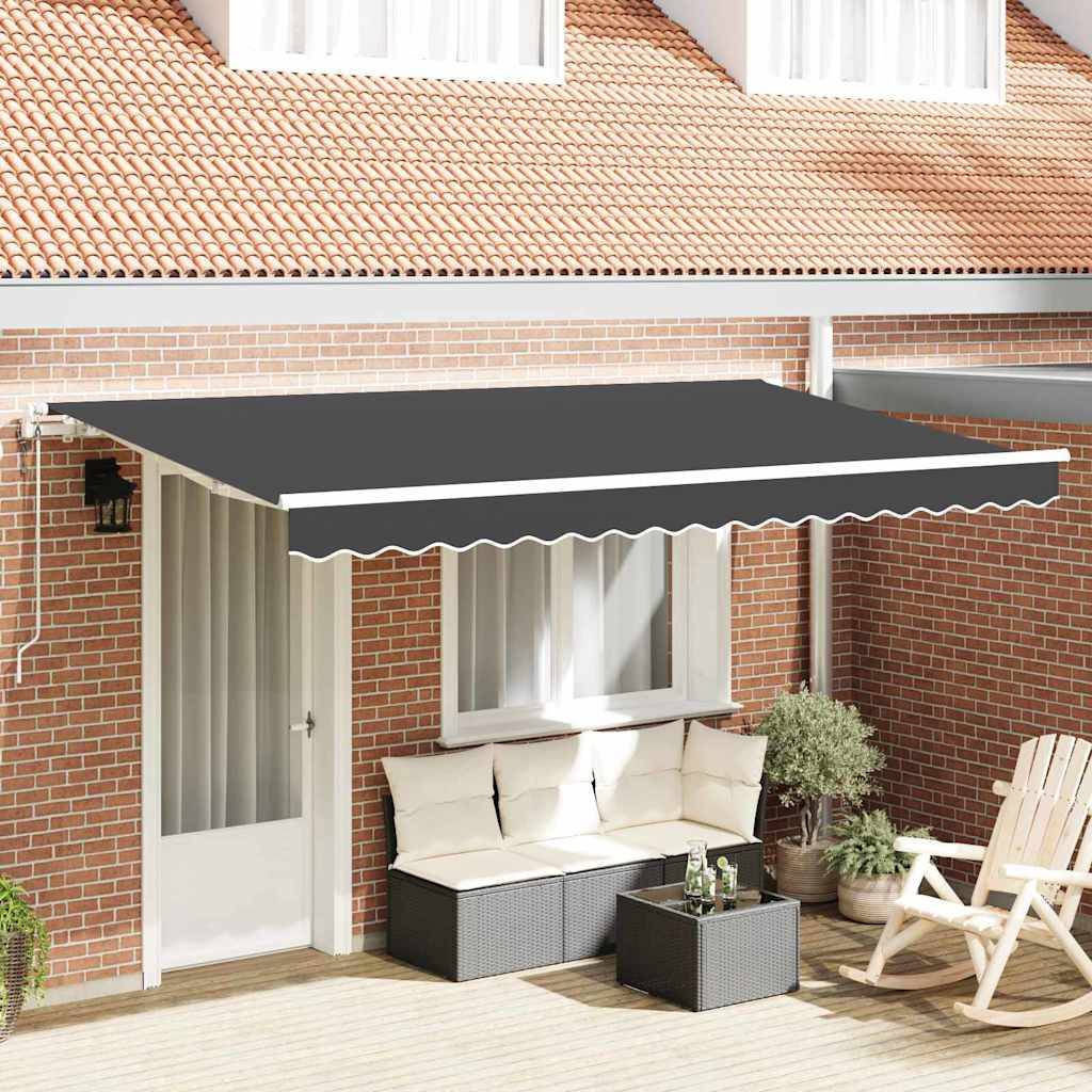 PANGIVO - Auvent rétractable aluminium anthracite 400 x 200 cm, 25.12kg - PANGIVO - Image 1
