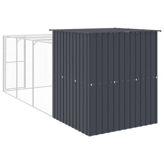 Vidaxl - Poulailler avec cour anthracite 165x455x181 cm acier galvanisé vidaXL 3189109 - Image 6