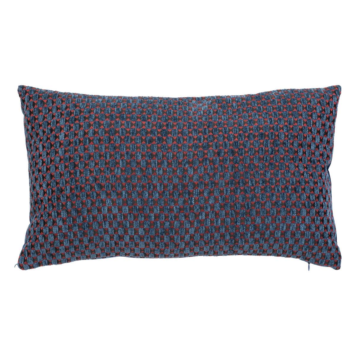 Atmosphera - Coussin décoratif jacquard chenille Bleu Egéen 30 x 50 cm - Imagen 1