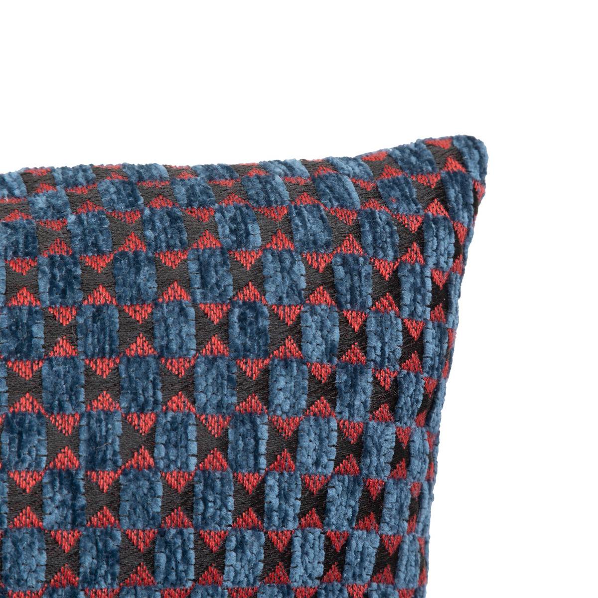 Atmosphera - Coussin décoratif jacquard chenille Bleu Egéen 30 x 50 cm - Imagen 2