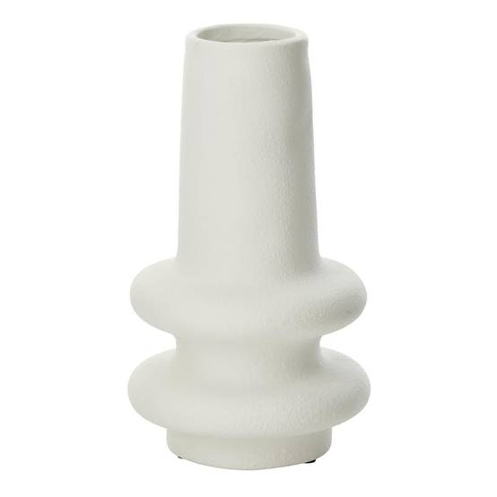 Vase Déco en Argile "Lyra" 32cm Blanc